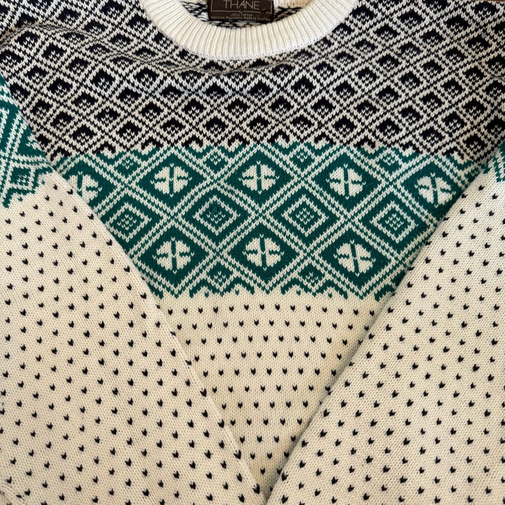 Vintage Thane Cotton Snow Sweater Mens Size L - Picture 2 of 12